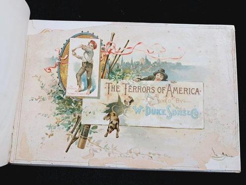 Tobacco Souvenir Album - The Terrors of America - 1888, Antiek en Kunst, Antiek | Boeken en Manuscripten