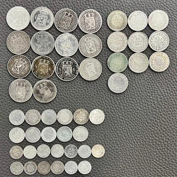 Nederland. Gulden LOT van 48x oude zilveren munten (Zonder beschikbaar voor biedingen