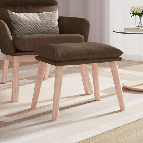 vidaXL Voetenbank 45x29,5x35 cm stof bruin, Huis en Inrichting, Zetels | Voetbanken en poefs, Nieuw, Verzenden