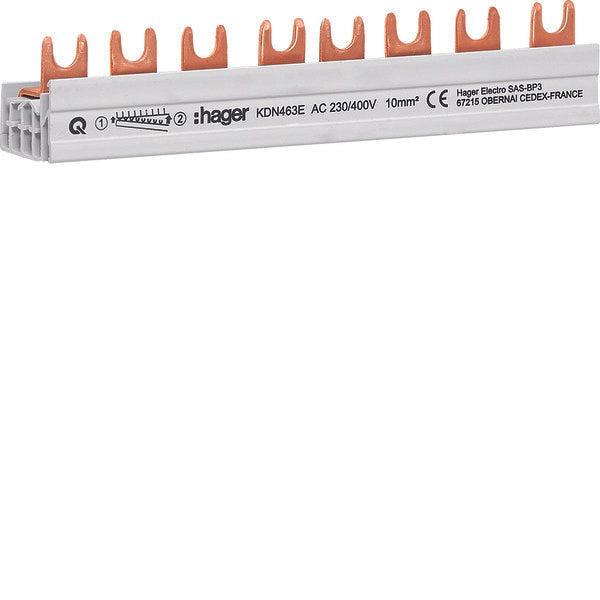 Hager Quickbusbar Kamrail - KDN463E, Doe-het-zelf en Bouw, Elektriciteit en Kabels, Verzenden