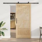 vidaXL Schuifdeur met Hardware Set ORKDALMassief Grenen, Doe-het-zelf en Bouw, Deuren en Vliegenramen, Verzenden, Nieuw
