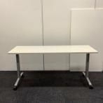 Herman Miller klaptafel op wielen 160x60 cm, wit blad -