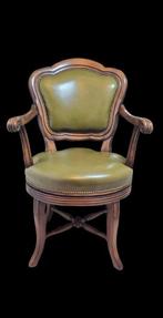 Bureaustoel - Hout, Leder - antieke draaistoel 75
