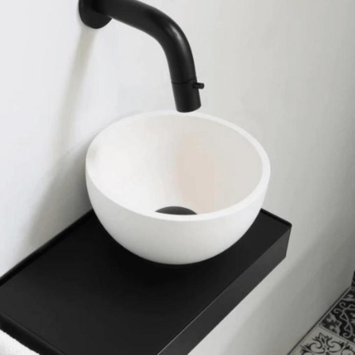 Waskom INK Jazz XS Opbouw Polystone Zonder Kraangat Glans, Doe-het-zelf en Bouw, Sanitair, Overige typen, Nieuw, Ophalen of Verzenden