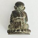 Oud-Indochinese Brons Kleine zittende Boeddha reizende, Antiek en Kunst