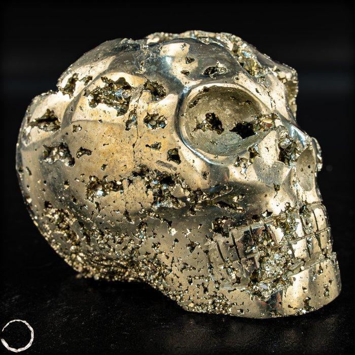 Natuurlijke pyriet-doodskop uit Peru – Meesterwerk van de, Antiquités & Art, Curiosités & Brocante