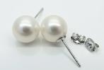 Zonder minimumprijs - Oorstekers - 14 karaat Witgoud Parel -