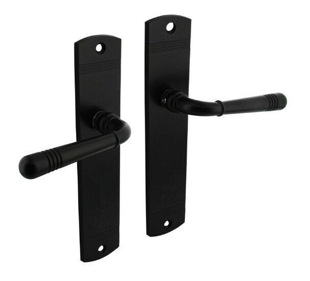 Intersteel deurkruk Helena op schild 230x44mm blind zwart, Doe-het-zelf en Bouw, Hang- en Sluitwerk, Ophalen of Verzenden