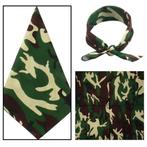 Fako Fashion® - Bandana - Camouflage - Groen, Verzenden, Nieuw