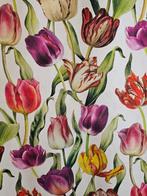 Tessuto Art Nouveau met realistische tulpen - 300x280cm -