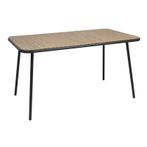 Tafel | SANTORINI | Hout/Staal | Houtlook Blad (Naturel) |, Zakelijke goederen, Verzenden, Nieuw in verpakking