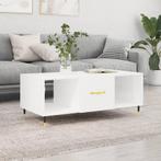 vidaXL Salontafel 102x50x40 cm bewerkt hout hoogglans wit, Verzenden, Nieuw