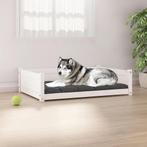 vidaXL Hondenmand 105,5x75,5x28 cm massief grenenhout wit, Dieren en Toebehoren, Honden-accessoires, Verzenden, Nieuw