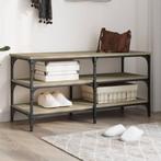 vidaXL Schoenenbankje 100x38,5x49 cm bewerkt hout sonoma, Verzenden, Nieuw