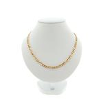 Gouden Figaro schakel ketting | 51,5 cm (heren ketting), Ophalen of Verzenden, Gebruikt, Overige kleuren, Goud