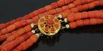 Ketting - 14 karaat Geel goud Bloedkoraal - Koraal -