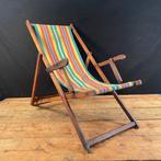 Lounge stoel - Hout, originele strandligstoel, 1960, Antiek en Kunst