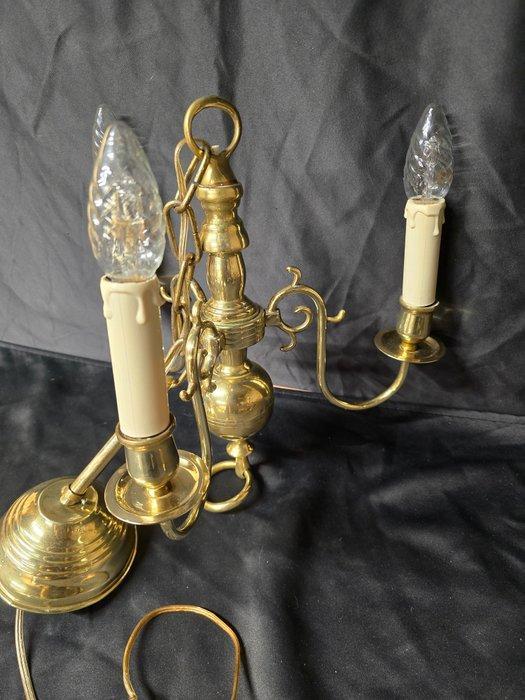 Kroonluchter (3) - Messing - Gotische kandelaars en, Antiek en Kunst, Antiek | Overige Antiek