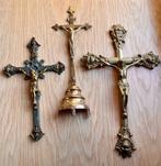 Set van 3 religieuze kruisen (3) - IJzer (gegoten), Messing