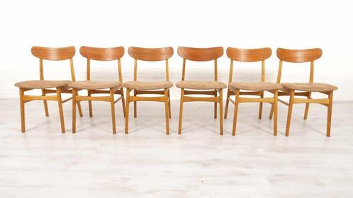 6 x eetkamerstoelen | Deens design | Teak | Opnieuw, Huis en Inrichting, Stoelen, Ophalen of Verzenden