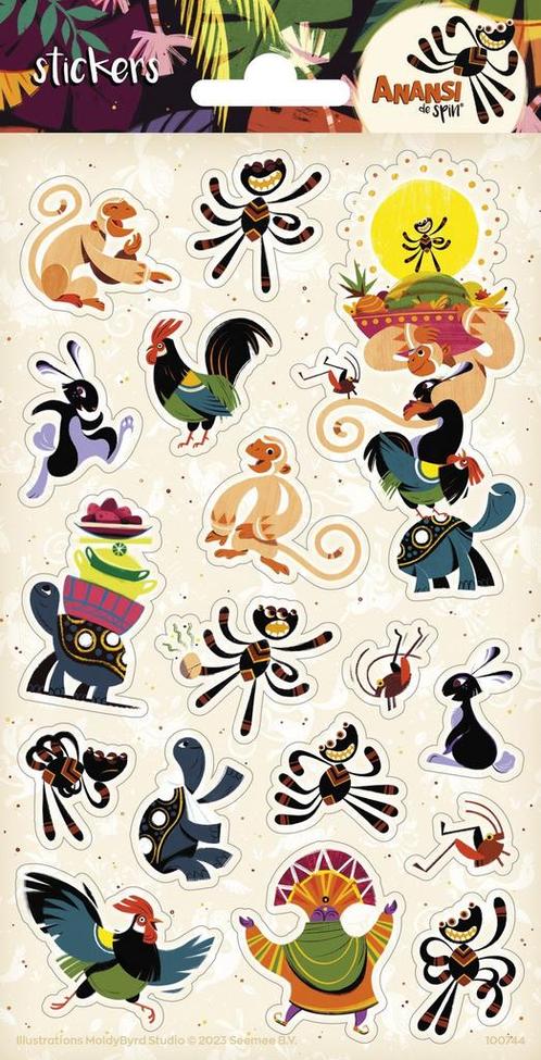 Anansi Stickers Spin, Hobby en Vrije tijd, Feestartikelen, Nieuw, Verzenden