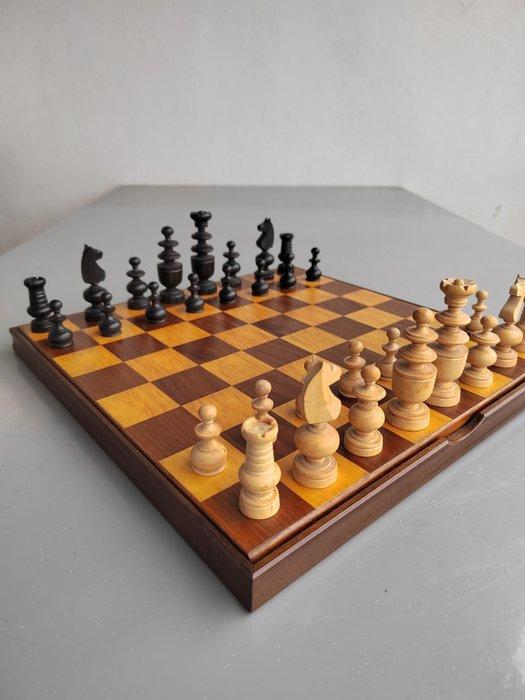 Schaakspel - stile Régence e pedine da dama – metà XX secolo, Antiek en Kunst, Curiosa en Brocante