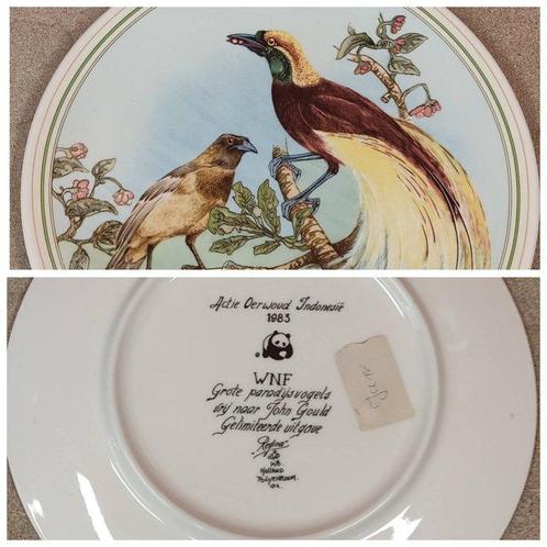Limoges - Assiette (12) - Faïence - Chasseurs doiseaux du, Antiek en Kunst, Antiek | Glaswerk en Kristal