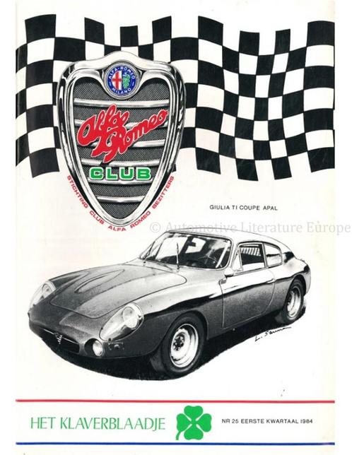 1984 ALFA ROMEO CLUB HET KLAVERBLAADJE 25 NEDERLANDS, Livres, Autos | Brochures & Magazines