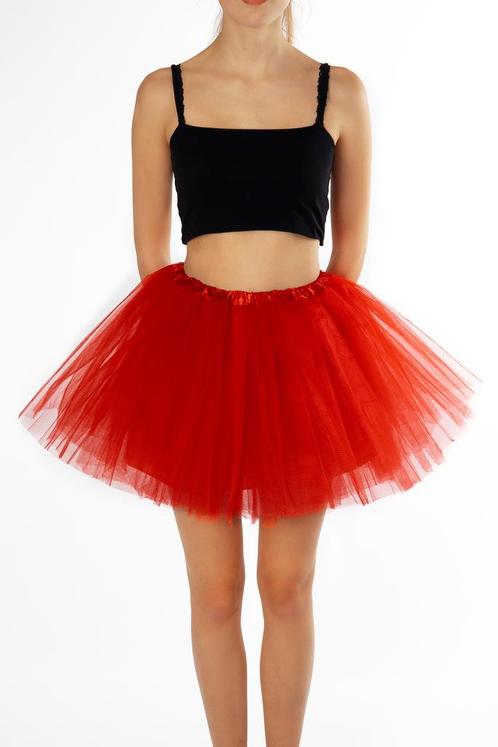 KIMU® Tutu Rood Tule Rokje XS S 140 146 152 158 164 Rode Pet, Kleding | Dames, Carnavalskleding en Feestkleding, Nieuw, Ophalen of Verzenden