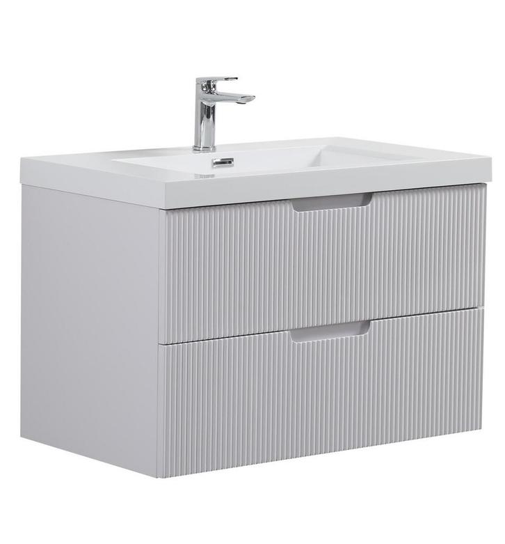 Badkamermeubel Set Thermis 80cm Wit Badmeubel, Huis en Inrichting, Badkamer | Badkamermeubels, Nieuw, Verzenden