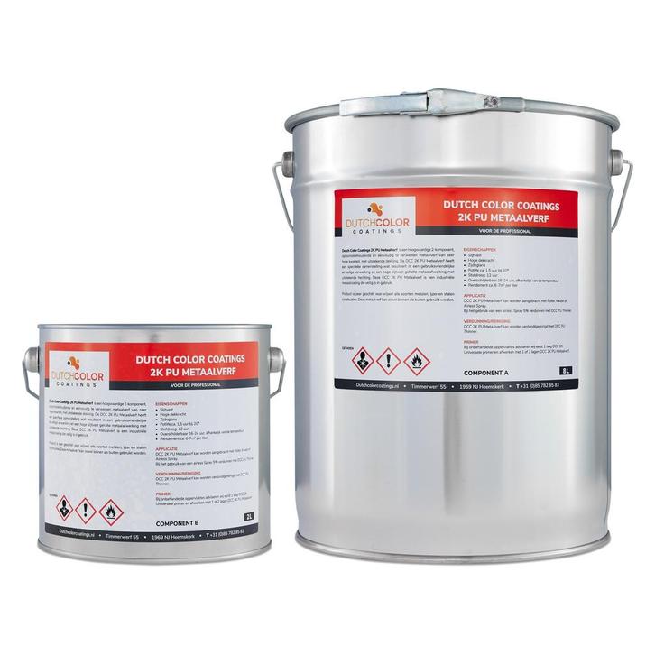 DCC 2K PU Metaalverf Wit 5L, Doe-het-zelf en Bouw, Verf, Beits en Lak, Wit, Nieuw, Verzenden