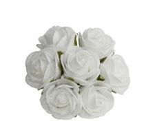 Mini foam roos Wit 3cm. 84st foambloemen, Huis en Inrichting, Woonaccessoires | Kunstplanten en Kunstbloemen, Nieuw