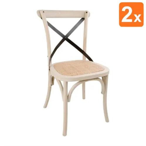 Stoelen | Rotan/Hout | Ecru | Indoor | 2 Stuks |, Zakelijke goederen, Horeca | Keukenapparatuur, Nieuw in verpakking, Verzenden