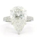 Zonder Minimumprijs - Ring - 18 karaat Witgoud -  5.50ct., Handtassen en Accessoires, Nieuw