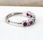 Zonder Minimumprijs - Ring Zilver - 0.70ct. tw. Robijn -, Handtassen en Accessoires, Ringen, Nieuw