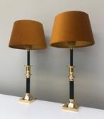 Lampe de table (2) - Acier, Laiton - Lustre de luxe avec, Huis en Inrichting, Nieuw