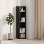 vidaXL CD-kast 21x20x88 cm spaanplaat zwart eikenkleurig, Huis en Inrichting, Woonaccessoires | Cd- en Dvd-rekken, Verzenden, Nieuw