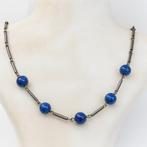Lapis lazuli - Zilver - Halsketting, Antiek en Kunst