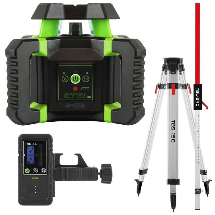 ROTEX HR Bouwlaser | Horizontaal + Dubbel Afschot | Set €379, Doe-het-zelf en Bouw, Meetapparatuur, Nieuw, Verzenden