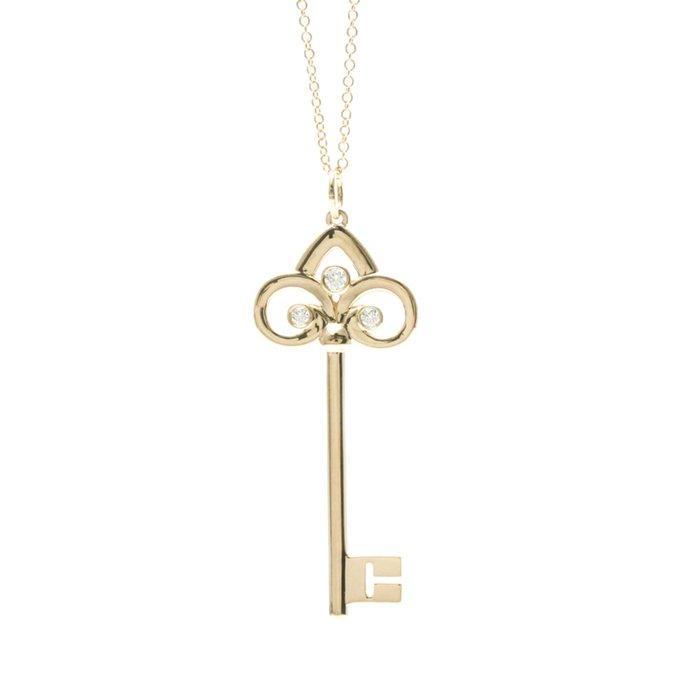Tiffany & Co. - Ketting met hanger roze goud, Handtassen en Accessoires, Antieke sieraden