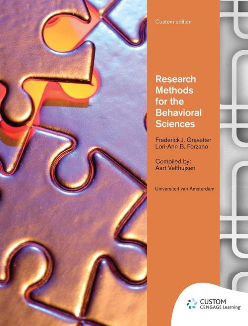 Custom Research Methods Behav Scien 9781473701670 Gravetter, Boeken, Taal | Engels, Gelezen, Verzenden