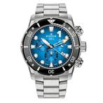 Edox - Heren - GLOEDNIEUW - CO-1 chronograaf blauw titanium, Handtassen en Accessoires, Horloges | Heren, Nieuw