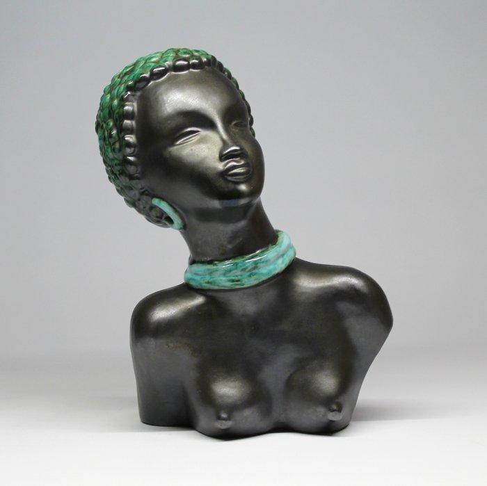 Margit Izsépy - Buste, African Woman - 24 cm - Keramiek, Antiek en Kunst, Kunst | Designobjecten