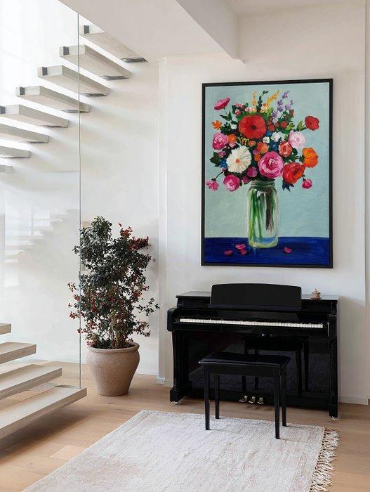 E. García - FLORES DIVERSAS XL (NO RESERVE), Antiek en Kunst, Kunst | Schilderijen | Modern