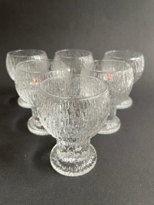 Iittala - Timo Sarpaneva - Verre à eau (6) - Kekkerit -, Antiek en Kunst, Antiek | Glaswerk en Kristal