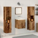 vidaXL 4-delige badkamermeubelset - oud hout gefabriceerd, Huis en Inrichting, Badkamer | Badkamermeubels, Verzenden, Nieuw