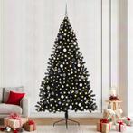 vidaXL Kerstboom met decoratieve touwlichten Zwart 240 cm, Diversen, Verzenden, Nieuw