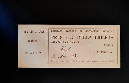 Italië. - 100 Lira 1944 - Comitato Toscano di Liberazione, Postzegels en Munten, Munten | Nederland