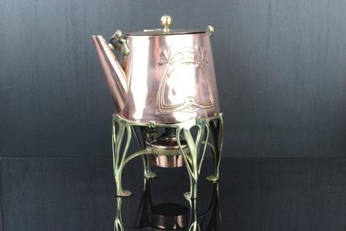 Carl Deffner - Theepot - Art Nouveau messing koperen, Antiek en Kunst, Kunst | Designobjecten