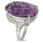 Bague Bague en platine et améthyste, Platine, Nieuw